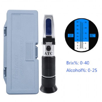 Refractometer 0-40 Brix, 0-25 Alcohol