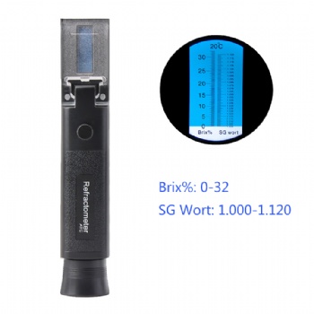 Refractometer 0-32 Brix, SG Wort: 1.000-1.120