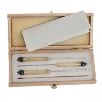 Hydrometer Alcohol Meter Tester 0-100% + Thermometer